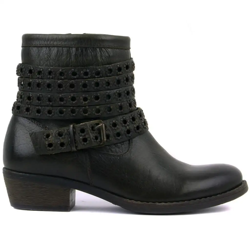 

Sail Lakers-Green Leather Zipper Female Boots