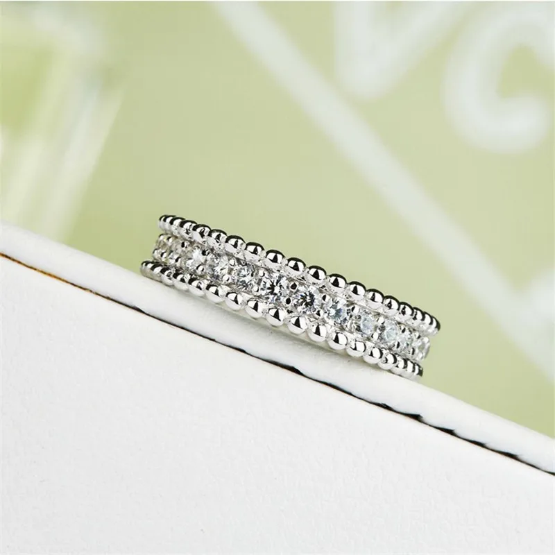 Silver Ring Wedding Rings Silver Rings Office lady 925 Sterling Silver Ring Pave AAAAA Cz Engagement Wedding Band Rings for Women Bridal Fashion Party Jewelry Gift