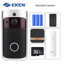EKEN Смарт IP видеодомофон wifi дверной Звонок камера для квартиры ИК сигнализация беспроводная камера безопасности