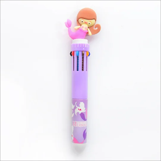 Милая поросенок, 10-цветная шариковая ручка с мультипликационным принтом, многофункциональная ручка с масляным нажатием, разноцветные канцелярские принадлежности для мужчин и женщин - Цвет: HS101-13