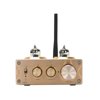 

Bluetooth 5.0 QCC3008 APTX HiFi 6J1 Tube Tone Preamp Amplifier Stereo Preamplifier with Treble Bass Control for Home Sound o