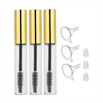 

3pcs 10ml DIY Mascara Container Set Empty Mascara Tube With Eyelash Wand Funnels And Transfer Pipettes Set For Castor Oil