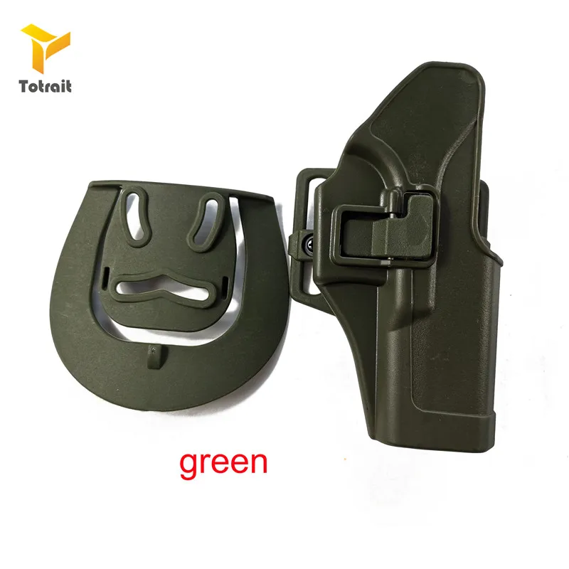 green Быстрая тактическая армейская CQC Кобура Glock17 Аксессуары Военная охота правая руки страйкбол кобура на пистолетный ремень - Цвет: green