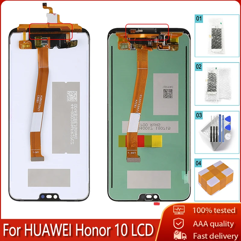 Оригинальный дисплей для Huawei Honor 10 Col L29 сенсорный ЖК экран с/выходом дигитайзер