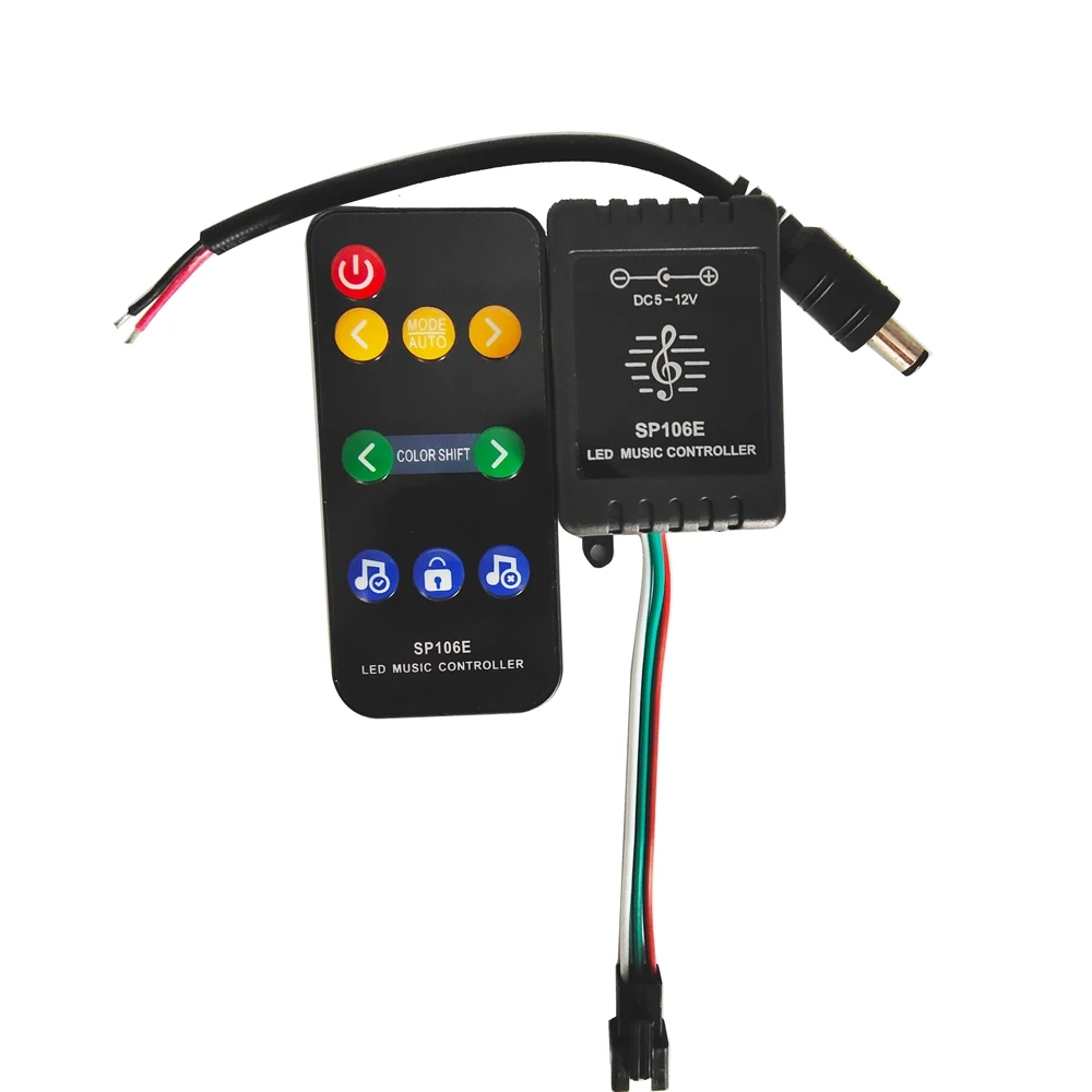 

DC5-12V SP106E 9keys Led Music Controller Use In WS2811 /WS2812B/WS2813/SK6812 Magic Tape Digital Colorful
