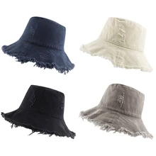 Унисекс, ковбойская Кепка, для улицы, с дырками, для старого рыбака, шляпа для мужчин и женщин, Панама, Кепка От Солнца, джинсовая, модная, для лета, складная