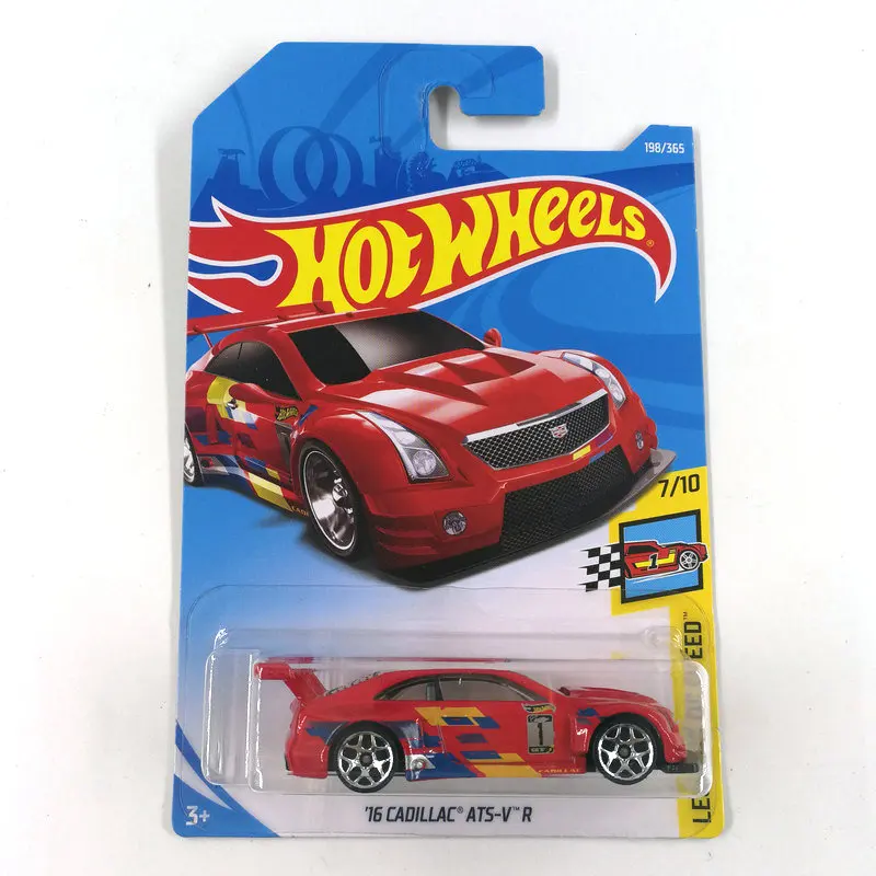 Горячие колеса 1: 64 автомобиль 16 CADILLAC ATS-V R Коллекционная серия металлические Литые модели автомобилей дети игрушки подарок - Цвет: 2018-198 CADILLAC