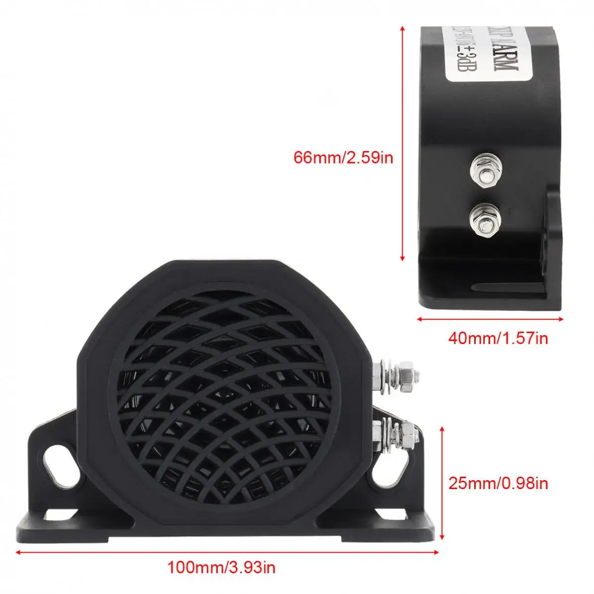 12 V-48 V 105dB черный Резервное копирование звуковой сигнал Динамик обратный аксессуары авто Предупреждение Водонепроницаемый подходит для мотоциклов и автомобилей
