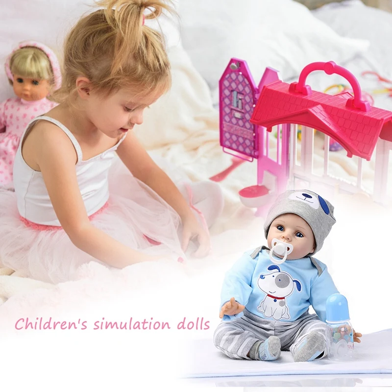 NPK Dolls 55CM Reborn Doll Soft Vinyl Silicone Baby Doll Newborn Realistic Baby Babies Boy girl New Year Gift Accompanying Props