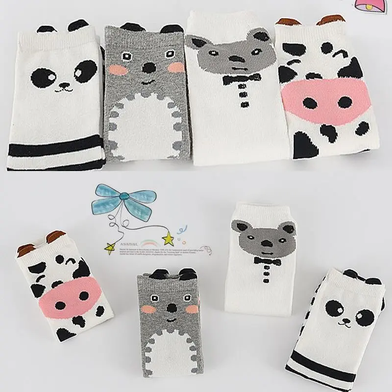 Носки детские цветные до колена с рисунком зимние | Мать и ребенок