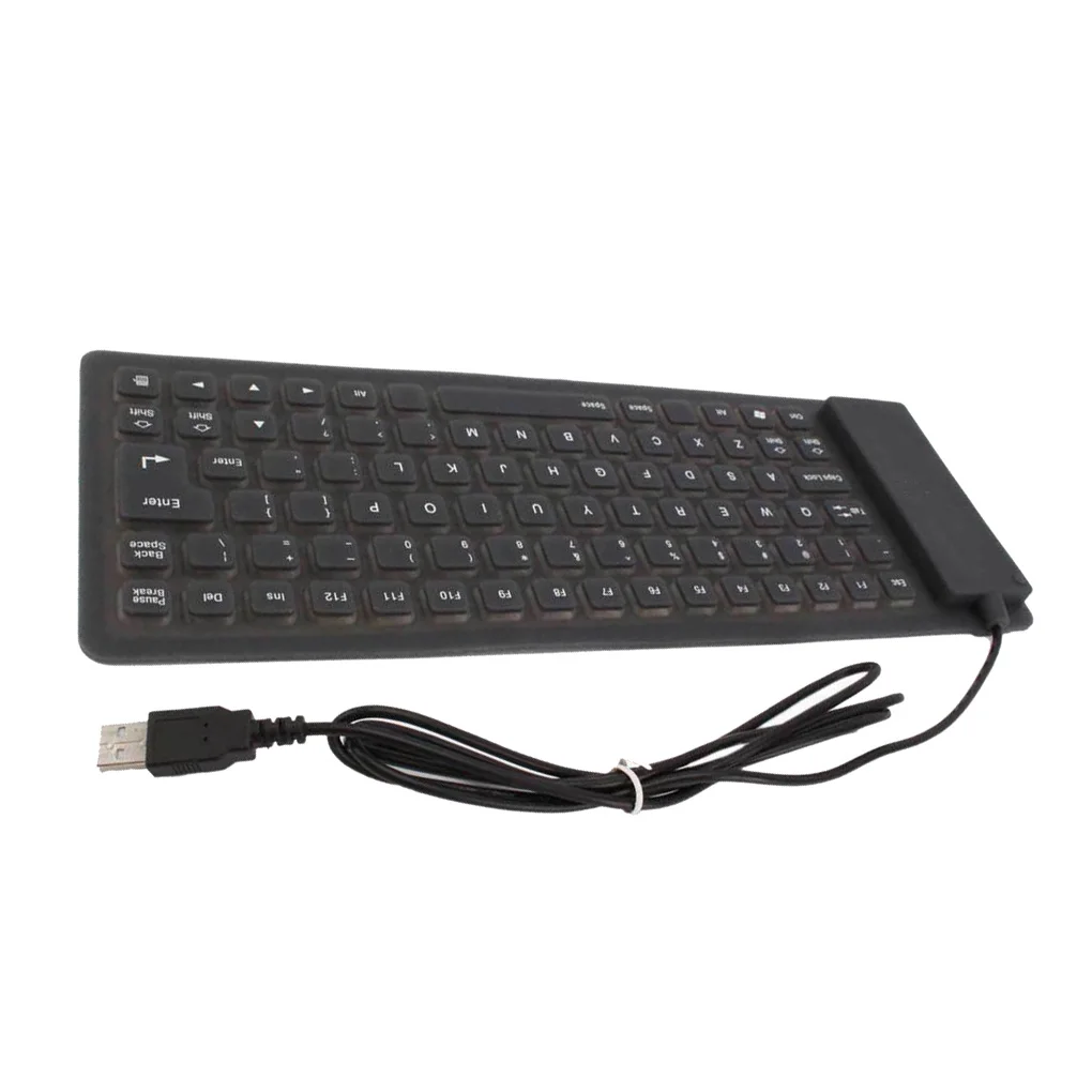 

Foldable Washable Silicone Keyboard 84 Keys USB Wired Mini Keyboard Universal Home Office Computer PC Keypad