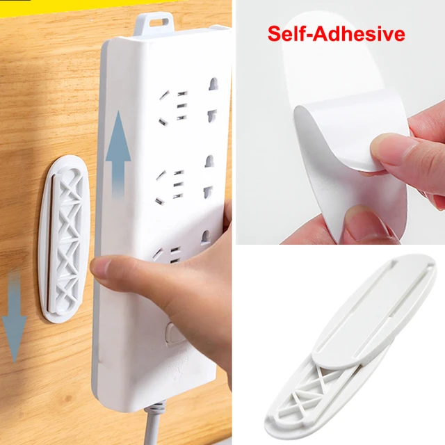 Self Adhesive Power Strip Holder - Self-adhesive Socket Organizer Seamless  - Aliexpress