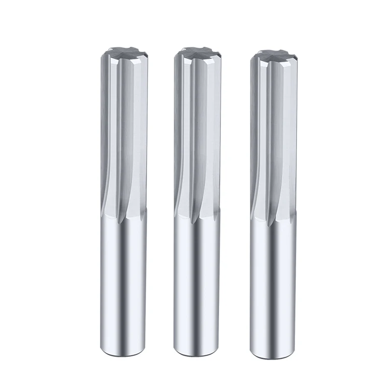 OYYU 1pcs 1.1mm-7.9mm Straight Flute Machine Reamers H7 Carbide Tungsten Steel Chucking Reamer 4/6 Flutes CNC HRC55 Cutter Tools