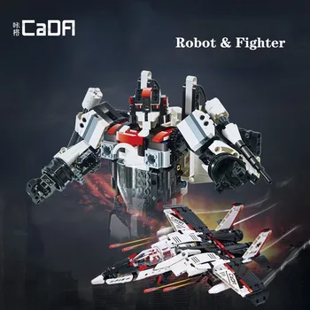 

CADA 917pcs RC Fighter Blocks F15 2020 Building Blocks 2in1 Military Space Wars Building Blocks Toys for kids