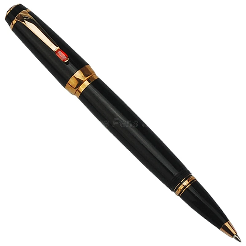 

Crocodile Classic Black Rollerball Pen, Noble Ruby on Top With Golden Clip Writing Gift Pen Box Optional Fine Quality Pen