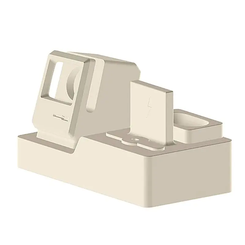 Beige 3 в 1 зарядная док-станция Держатель станция для AirPods Apple Watch Series 3/2/1/iPhone X/8/Plus/7/7/6/Plus DXAB - Цвет: Beige