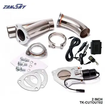 

2 INCH EXHAUST CUTOUT ELECTRIC DUMP Y-PIPE CATBACK CAT BACK TURBO BYPASS STEEL For Chevy Chevrolet Camaro TK-CUTOUT02