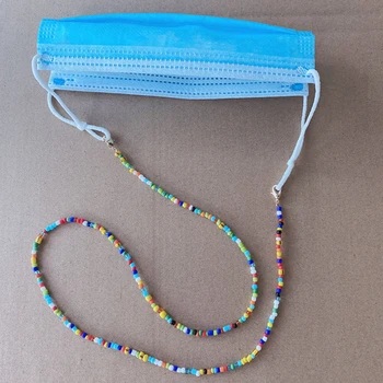 

1PC New Fashion Unisex Anti-lost Acrylic Beaded Chain Face Mask Lanyards Reading Glasses Chain Neck Straps Mask Cord Holder