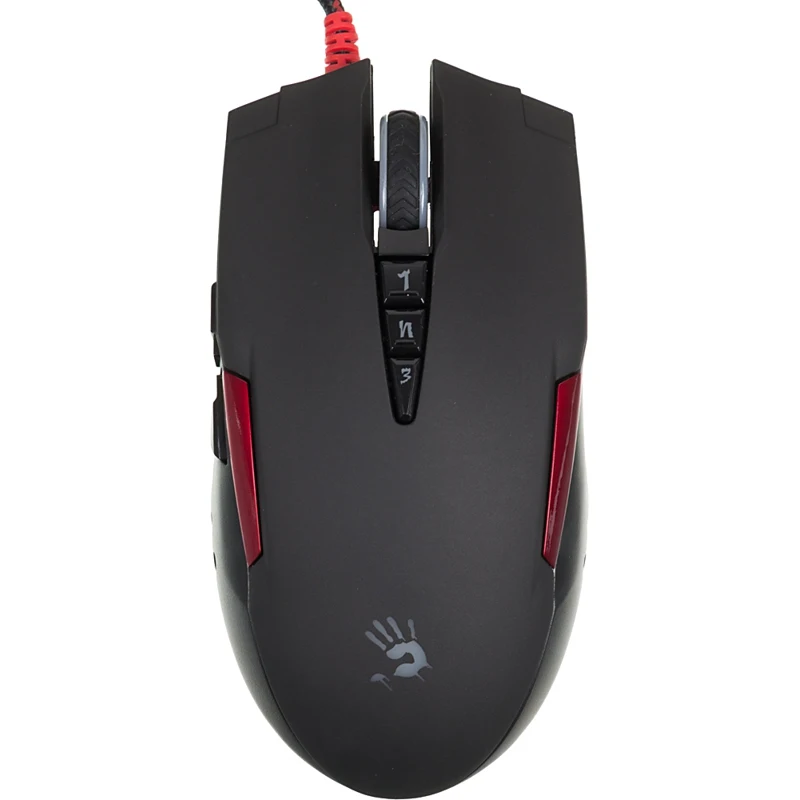 Мышь A4 Bloody V2M черный/красный оптическая(3200dpi) USB игровая(8but