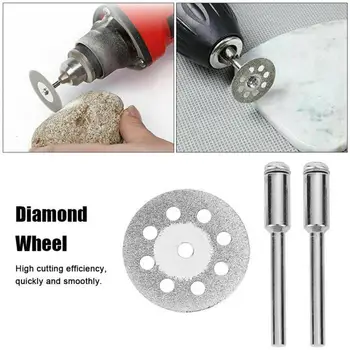 

10Pcs/set Diamond Cutting Discs Jade Slice Metal Cutting 30mm Tools 25 Disc 2 Cutting Disc For Rotary with 20 Mandrel C7X5