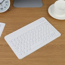 

2021 Phone Tablet Wireless Keyboard Wireless Bluetooth-compatible Multi Device Keyboard Round Keycaps for iOS Android PC