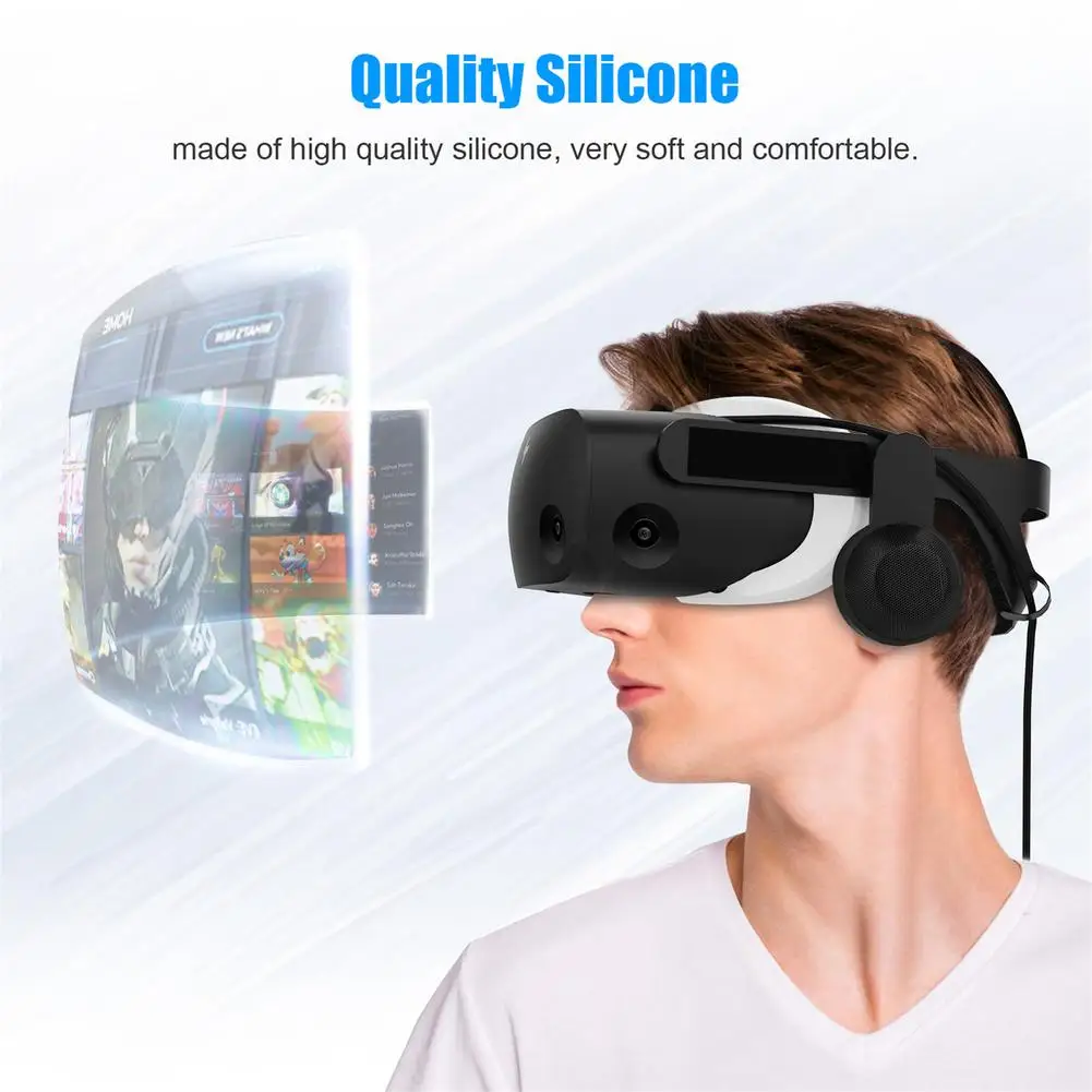 Silicone Macio Máscara de Olho Capa de Bloqueio de Luz Almofada de Cobertura de Olho para hp Reverb g2 vr Óculos de Proteção Esteira com Lente vr Capa - Image 6