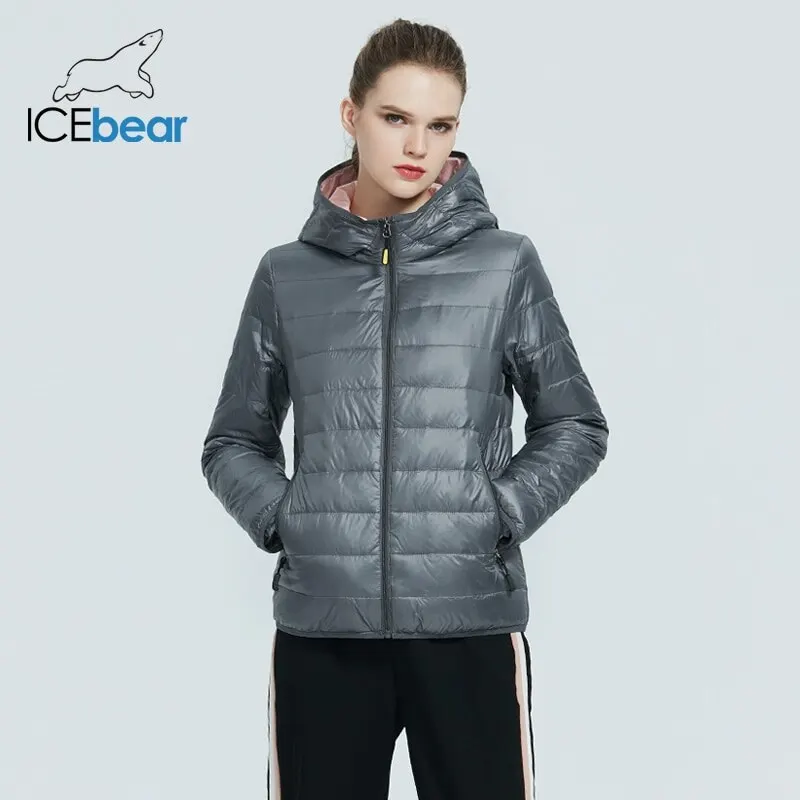 ICEbear 2021 Новый женский легкий пуховик Стильная повседневная осенняя парка
