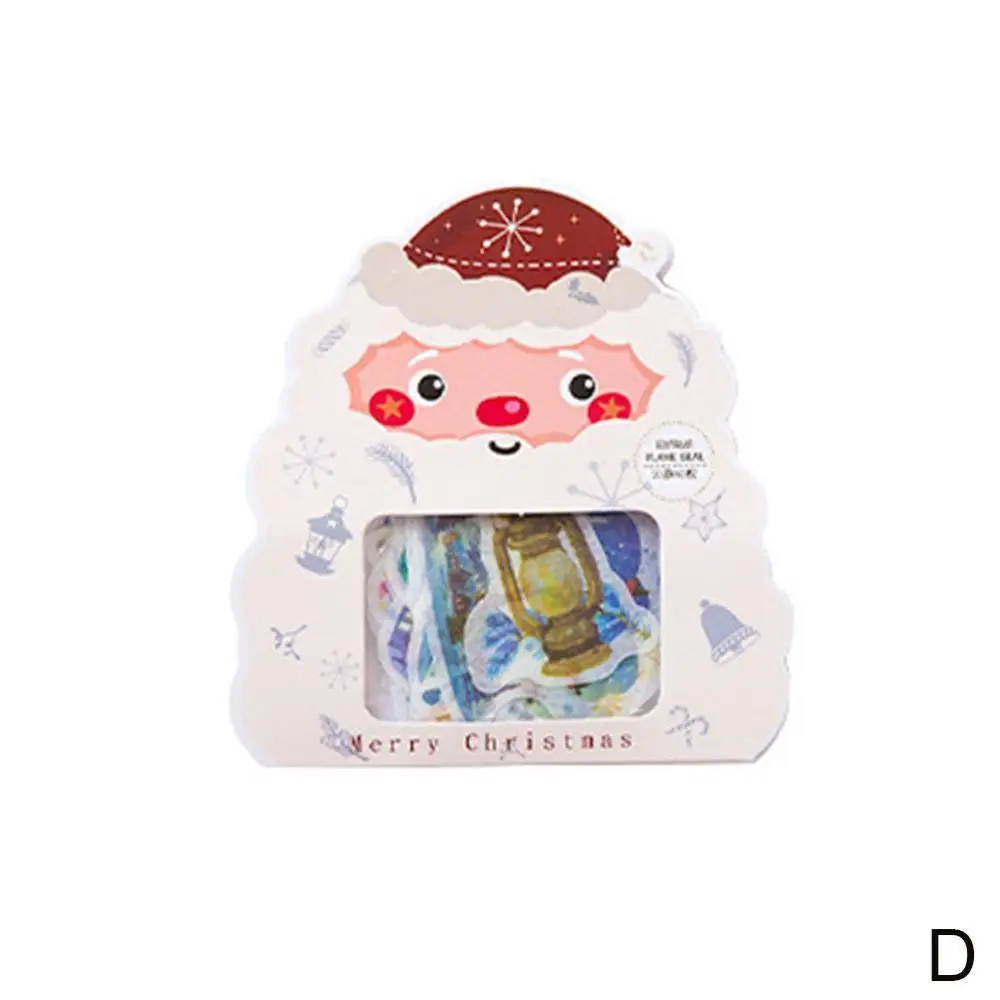 40 шт./упак. веселые рождественские наклейки в виде снеговика для художественного оформления ногтей, ручная работа подарки год этикетка Бумага Персонализированная наклейка дневник в стиле Скрапбукинг - Цвет: D