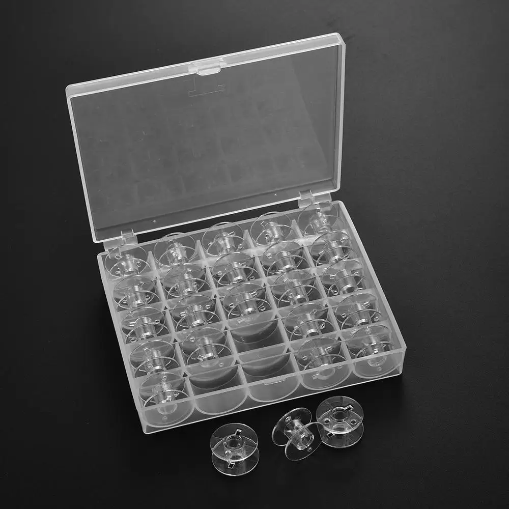 25pc/36pcs Bobbins Box Set Sewing Box Bobbin Case Stitch Machine Spools Sewing Supplies Storage Box For Sewing Tools Accessories