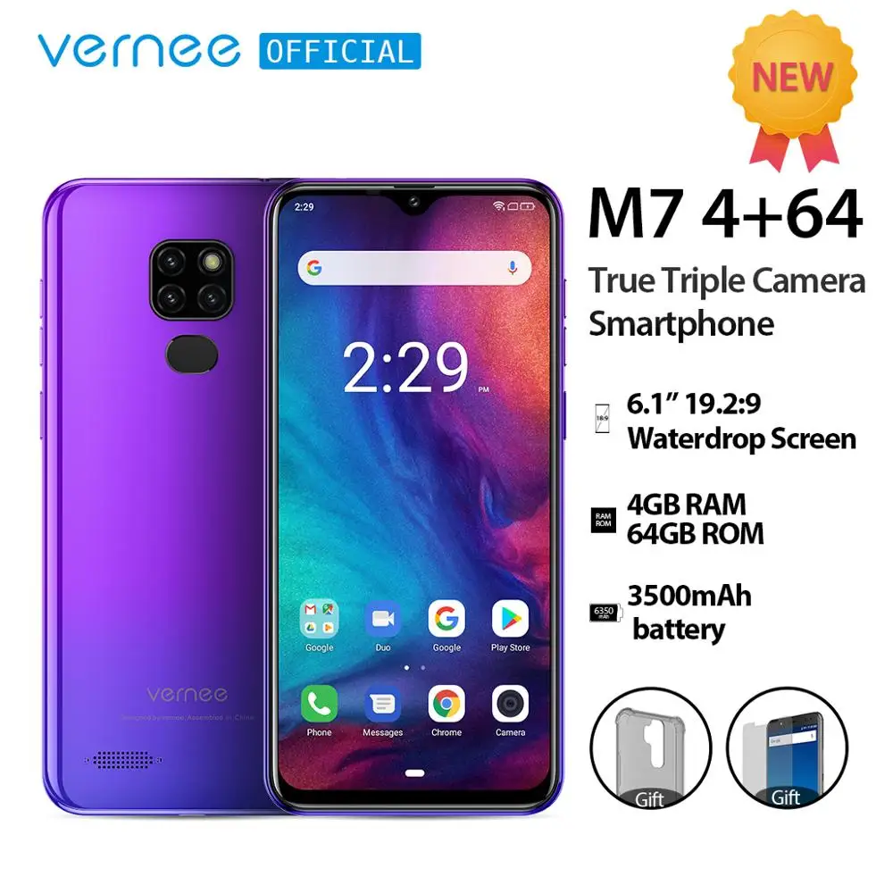 Vernee M7 смартфон с 6 1 дюймовым дисплеем ОЗУ 4 Гб ПЗУ 64 ГБ Android 9 0 4G LTE|Смартфоны| |