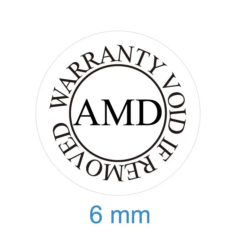 360 шт. 6 мм диаметром AMD видеокарты гарантия аннулируется при удалении ломких