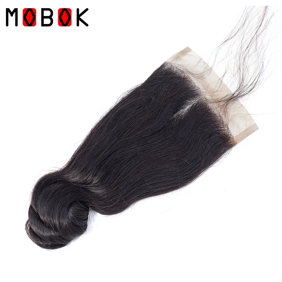 Бразильские свободные волнистые 3 пряди, человеческие волосы с закрытием шнурка 4*4, пряди на шнуровке, натуральные волосы remy