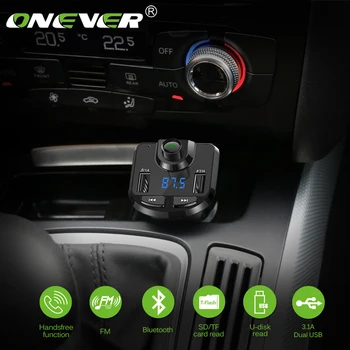 

Car Player FM Transmitter Dual USB ports Bluetooth FM Modulator Charge Handsfree Car Kit MP3 Player Support TF Card U Disk Play