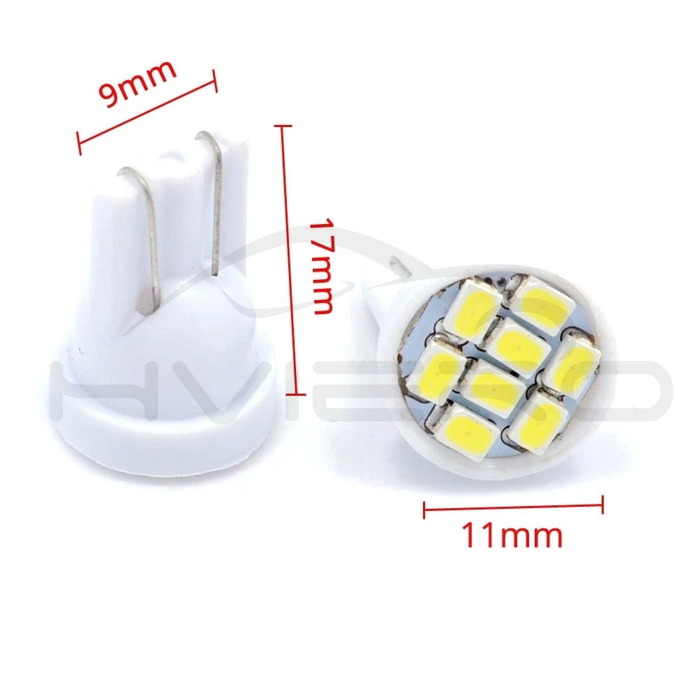 Hviero White Car Led T10 W5W 194 3020 Dome Light 8leds Car Interior Parking Light Corner Light Auto Wedge Lighting DC 12V Tail Light