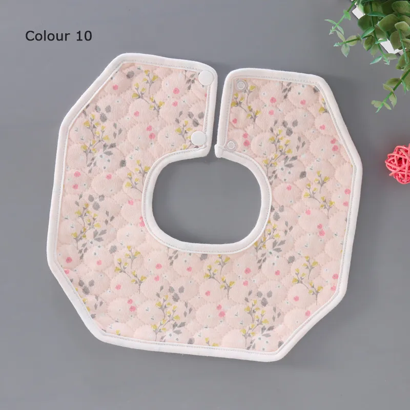 Color10 Octagon Детские Бандана Нагрудники 360 градусов младенческой Дети слюнявчик полотенце хлопчатобумажная пряжа абсорбирующие Слюнявчики для мальчиков и девочек милые печатные нагрудники - Цвет: Color10