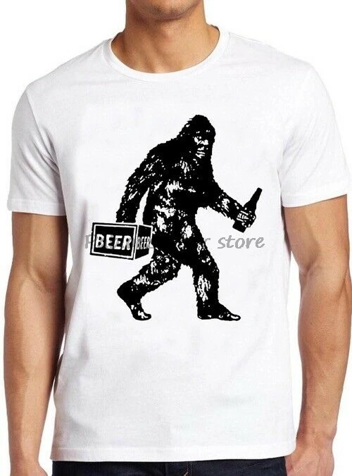 Bigfoot футболка забавное пиво питьевой Винтаж Снежный подарок Симпатичные ботинки