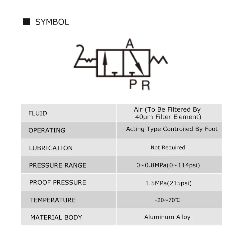 FV-02 Aluminum Alloy 1/4"BSP Threaded Air Pneumatic Pedal Valve pneumatic pedal valve Foot Switch 2 Way 2 Position