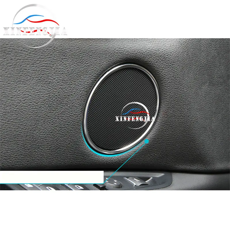 Для BMW X5 F15 X6 F16 15-19 лет, комплект из 4 предметов хромированное кольцо матовые двери крышки динамиков обрезки