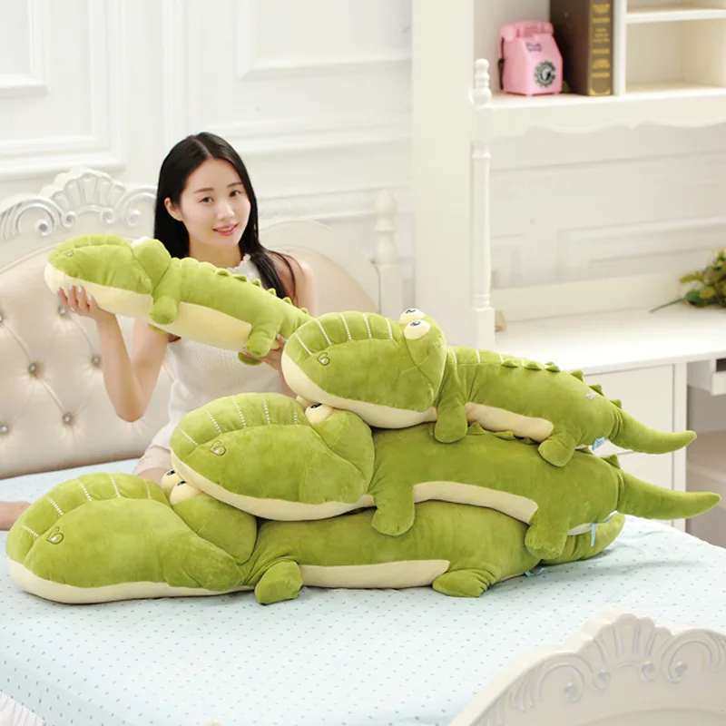 

Genuine Elasticity Soft down Cotton New Style Crocodile Doll Pillow Skin Plush Toys Customizable Creative Doll