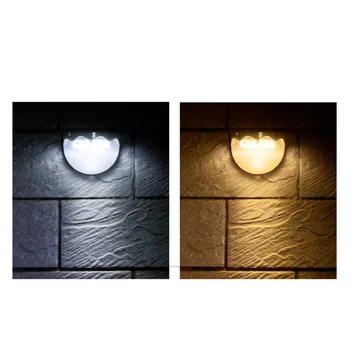 

6 LEDs Solar Lamp Sensor Waterproof Solar Light White Light Fence Gutter Garden Yard Roof Wall Lamp Dropshipping