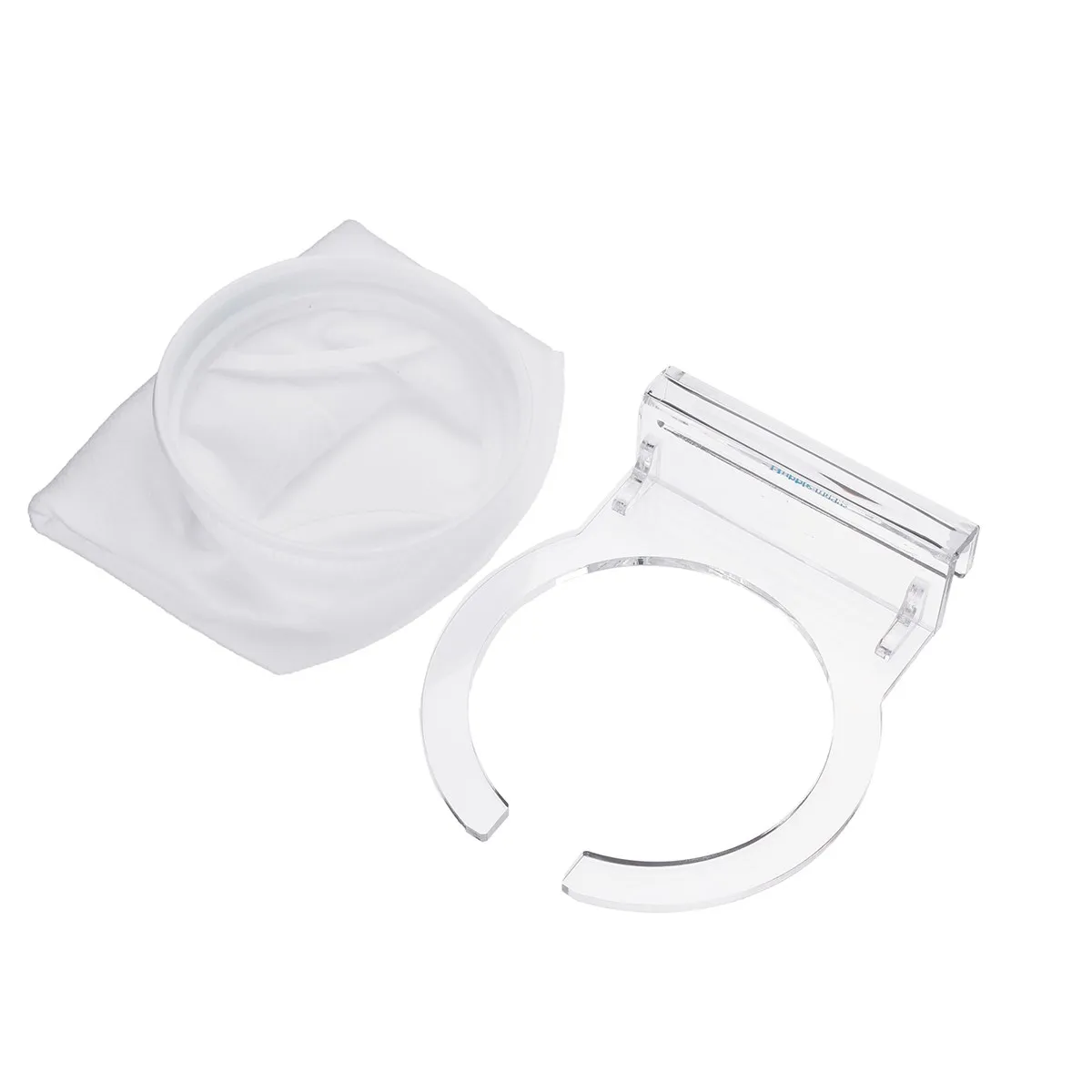 

Aquarium Fish Tank Filter Bag Mesh Net Sump Sock With Bracket Holder Micron Replacement White Aquarium Filters Accessories