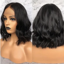 LUFFYHAIR 150 плотность натуральные волнистые человеческие волосы парик Glueless бразильские волосы remy 13x6 волосы на кружеве парики средняя часть стиль