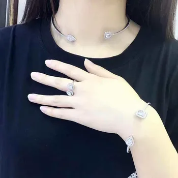 

cp279 Luxury Designer Fashion 925 Sterling Silver wedding party Jewelry cv