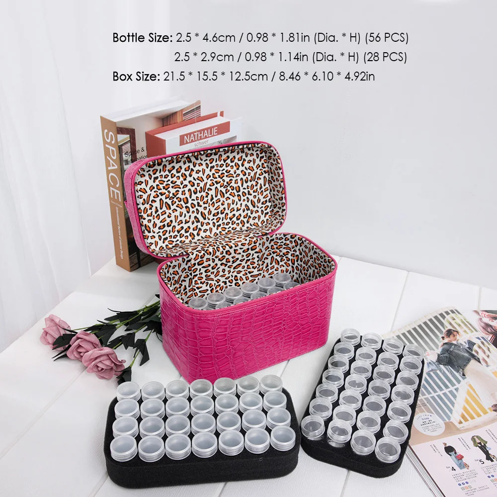 

84 Slots Diamond Storage Box Diamond Embroidery Rhinestones Painting Accessory Jewelry Beads Nail Art Pills Organizer Carry Case