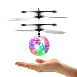 Bola de levitación de inducción LED, bolas de vuelo luminosas somatosensoriales de colores, Avión de inducción, juguete de detección mágica RC, regalo para niños