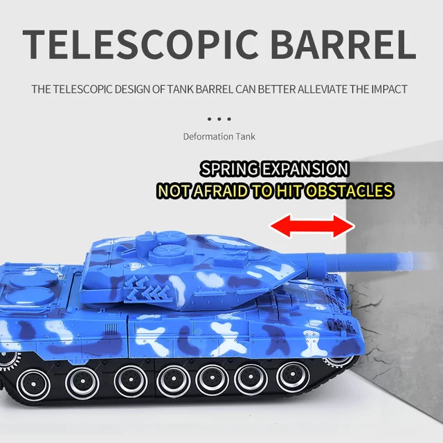 Children's Toy RC Tank Car Deformation Robot Remote Control Car RC Simulation Sound Effect Car One-click Toy for Boy Kids Gifts 6