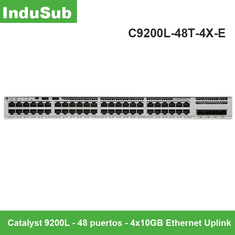 

C9200L-48T-4X-E Catalyst 9200L - 48 puertos - 4x10GB Ethernet Uplink