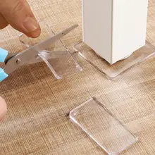 WINOMO 4pcs/Pack Transparent Non-Slip Mat Self Adhesive Furniture Shockproof Table Chair Feet Pads Protecting Chairs Table desk feet cover noise avoiding non slip mat furnishing non slip mat thicken protecting pad self adhesive for home office