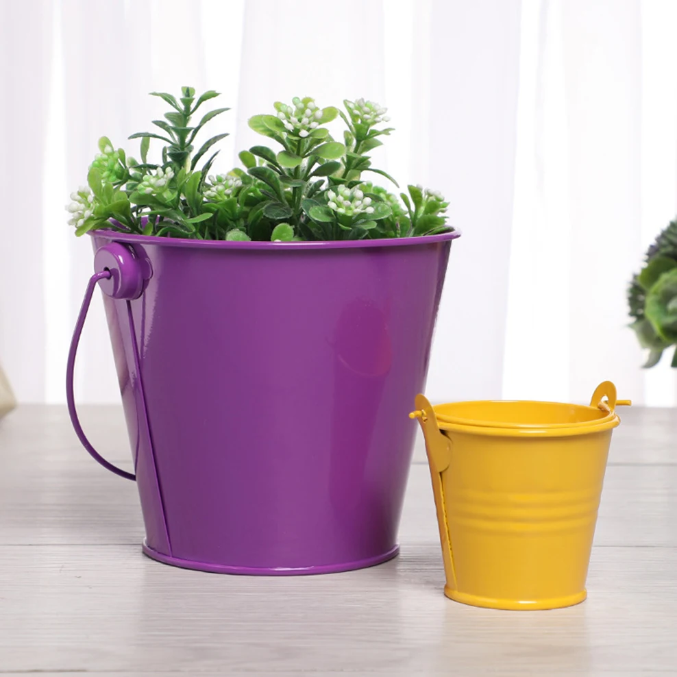 2pcs/lot Mini Candy-colored Small Iron Bucket Flower Pot Creative Succulent Plant Pot Tinplate Tin Bucket Gardening Flower Tub - Flower Pots Planters - AliExpress 2pcs/lot Mini Candy-colored Small Iron Bucket Flower Pot Creative Succulent Plant Pot Tinplate Tin Bucket Gardening Flower Tub - Flower Pots Planters - AliExpress