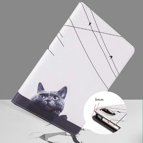 Милый черный и белый чехол с изображением котов мягкий чехол дл iPad 234 Air Air2 mini 12345 чехол для нового iPad 9,7 Авто Пробуждение/сон